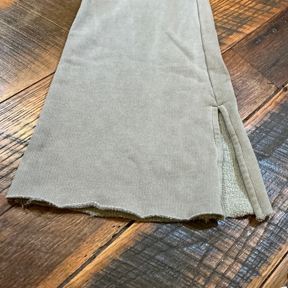 NSF Rusty Side Slit Flare Pants Pale Grey Women’s XS | Lounge Fleece Sweatpants - Picture 7 of 10